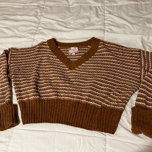 Brown stripped sweater